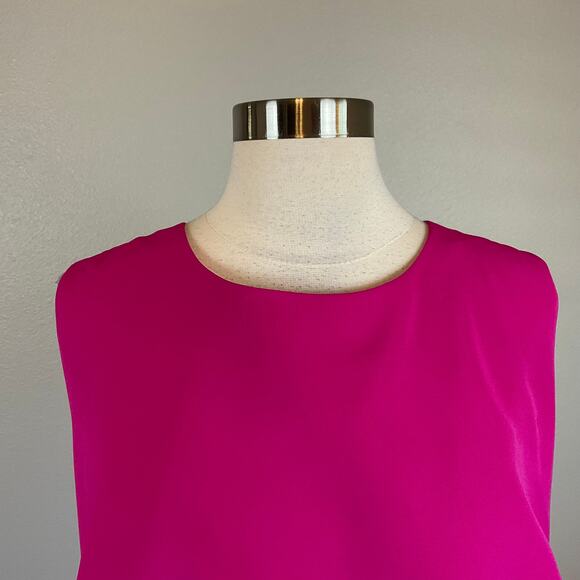 Eliza J Women's High Low A-Line Sleeveless Cocktail Dress Colorful Pink Size 20W - Picture 8 of 13